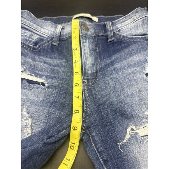 KanCan Jeans Womens 7/27 Blue Mid Rise Skinny Distressed Raw Hem Style K1183A - Picture 11 of 12